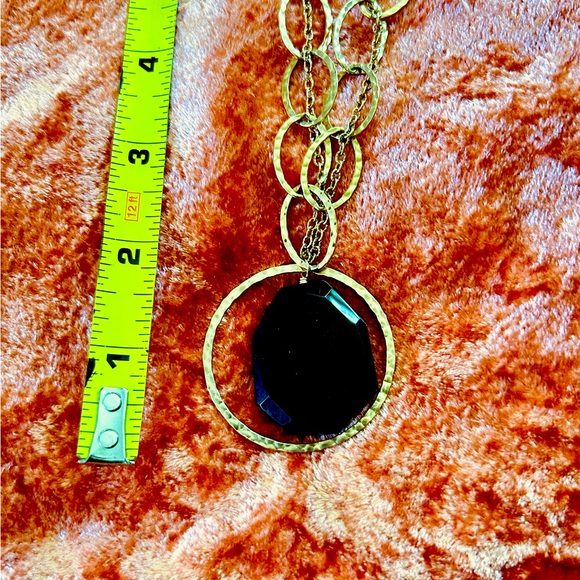 🤩 Stunning 🤩 Handcrafted semiprecious stone hematite/gold link necklace!! - Picture 5 of 6